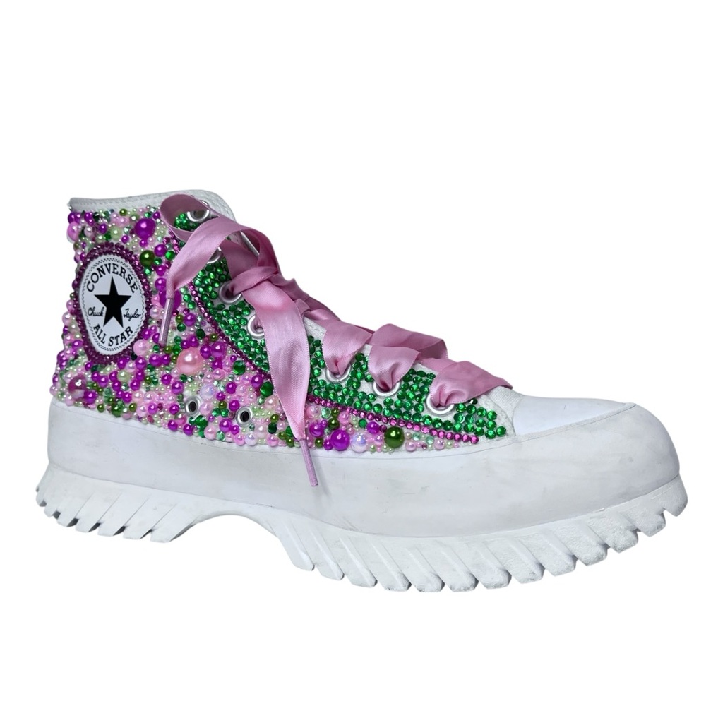 Converse Multicolor Bling/Rhinestone High-Top Sneakers Size 11